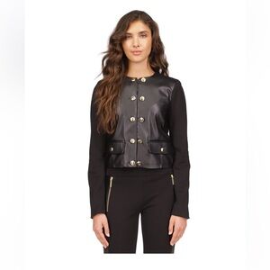 Michael Kors
Women's Button-Front
Mixed-Media Jacket Size M